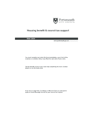 Housing Benefit and Council Tax Support Application