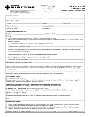 Assured Access Change Form