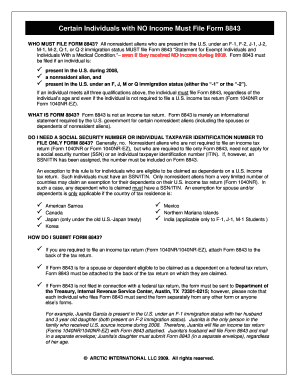 Form 8843 for Nonresident Aliens