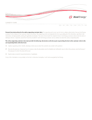 Xcel Energy Customer Data Consent Form