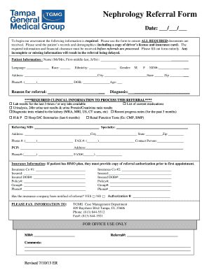Nephrology Referral Form