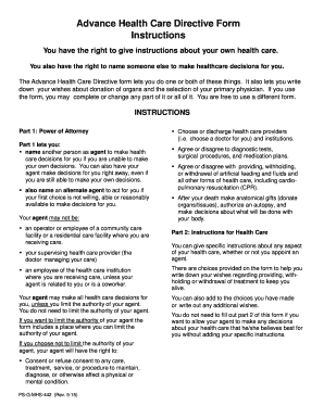 Advance Health Care Directive Form