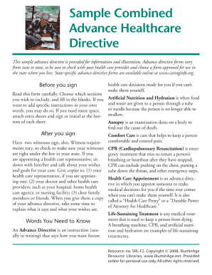 Advance Healthcare Directive