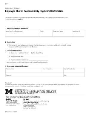 Employer Shared Responsibility Eligibility Certification