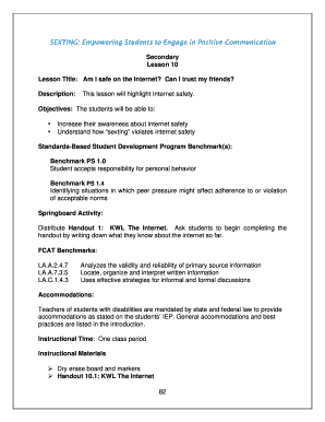 Internet Safety Lesson Plan