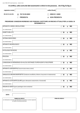Certificato medico per l'idoneità alla guida