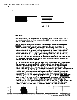 Form 5937-A Application for Recognition of Exemption
