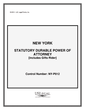 New York Statutory Durable Power of Attorney