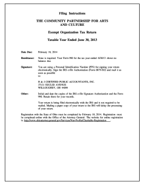 Form 990 Exempt Organization Tax Return