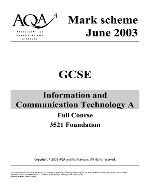 GCSE Information & Communication Technology A Foundation Answers
