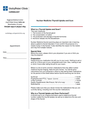 Nuclear Medicine Thyroid Uptake and Scan