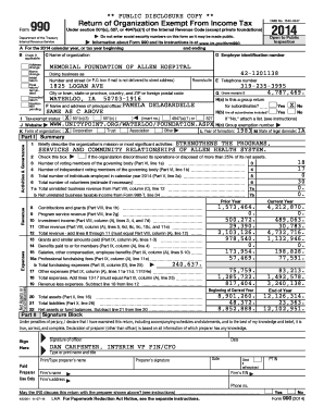 IRS Form 990 2014