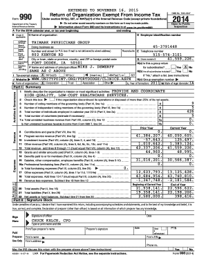 Form 990 Return of Organization Exempt From Income Tax