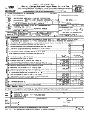 IRS Form 990 2014