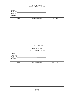 Petty Cash Voucher