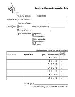 Employee Benefits Enrollment Form
