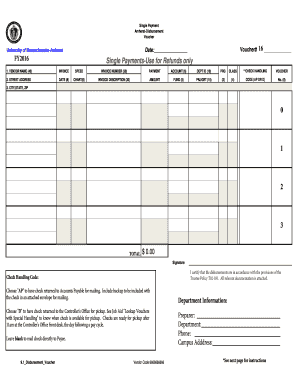 University of Massachusetts Single Payment Voucher