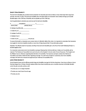 Short-Term Disability Plan Enrollment Form