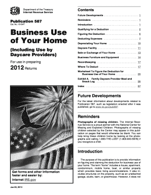 IRS Publication 587 Business Use of Home