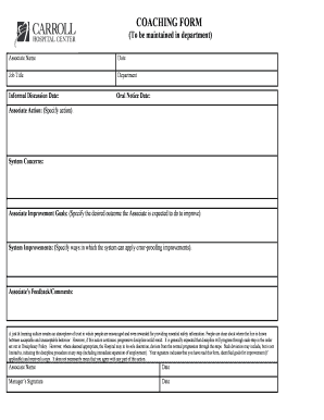 Coaching Form