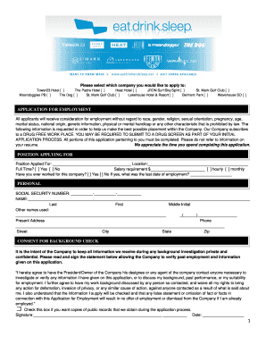 Employment Application Form