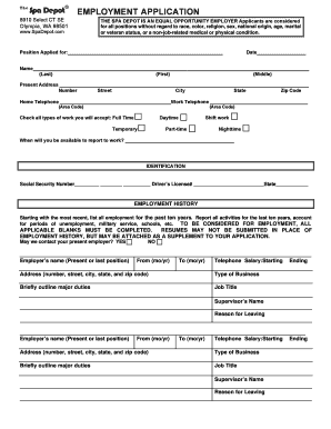 Employment Application Form
