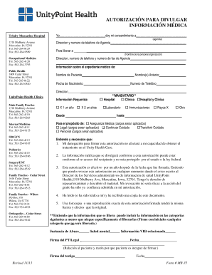 Autorización para Divulgar Información Médica