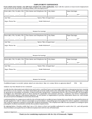 Employment Verification Form