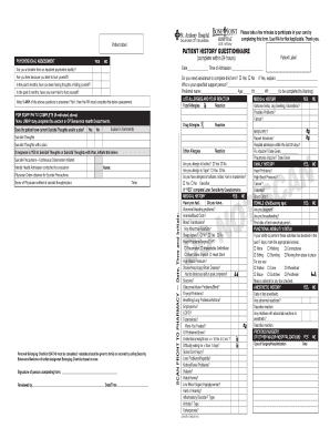 Patient Psychosocial Assessment Form