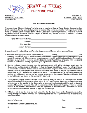 Level Payment Agreement