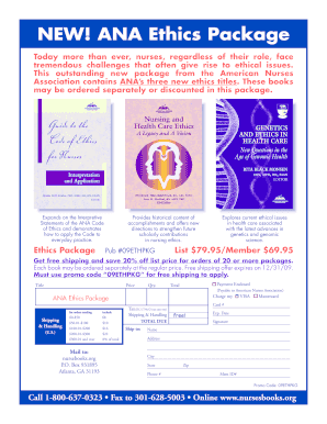 ANA Ethics Package Order Form