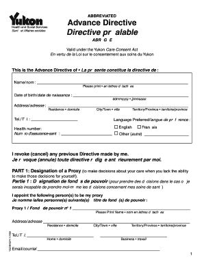 Advance Directive Form