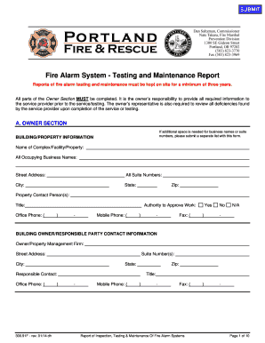 Fire Alarm System Testing and Maintenance Report
