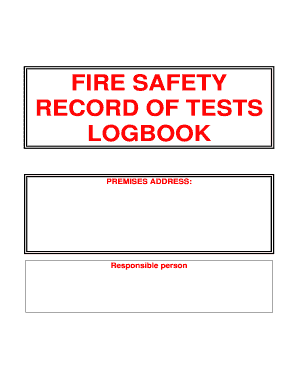 Fire Safety Logbook
