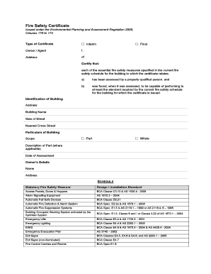 Fire Safety Certificate