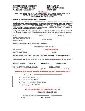 New Brunswick Smoke Detector Compliance Application