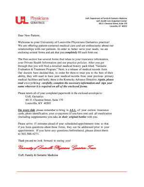 University of Louisville New Patient Registration Form