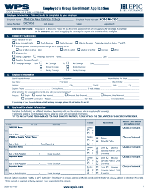 Employee’s Group Enrollment Application