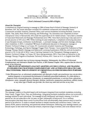 Client Informed Consent Massage Therapy