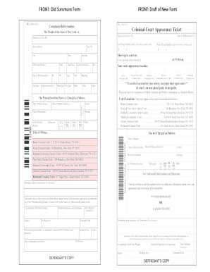 New York Traffic Summons
