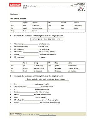 Deutsch Übungsblatt