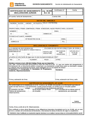 Certificado de Saneamiento