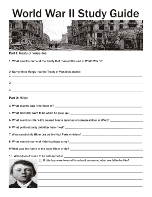 World War II Study Guide