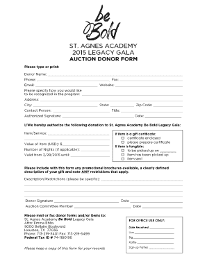 Gift Certificate and Item Pickup Form