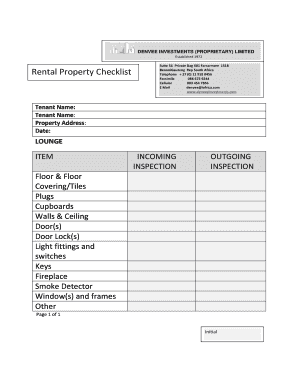 Rental Property Checklist