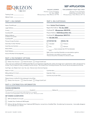 SEP Application Form