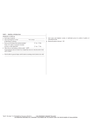 California Business Property Statement