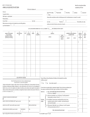 California Annual Racehorse Tax Return