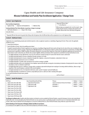 Missouri Individual and Family Plan Enrollment Application