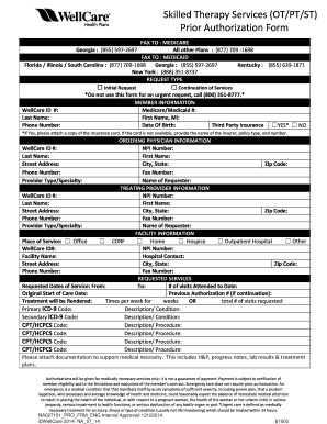 Skilled Therapy Services Prior Authorization Form